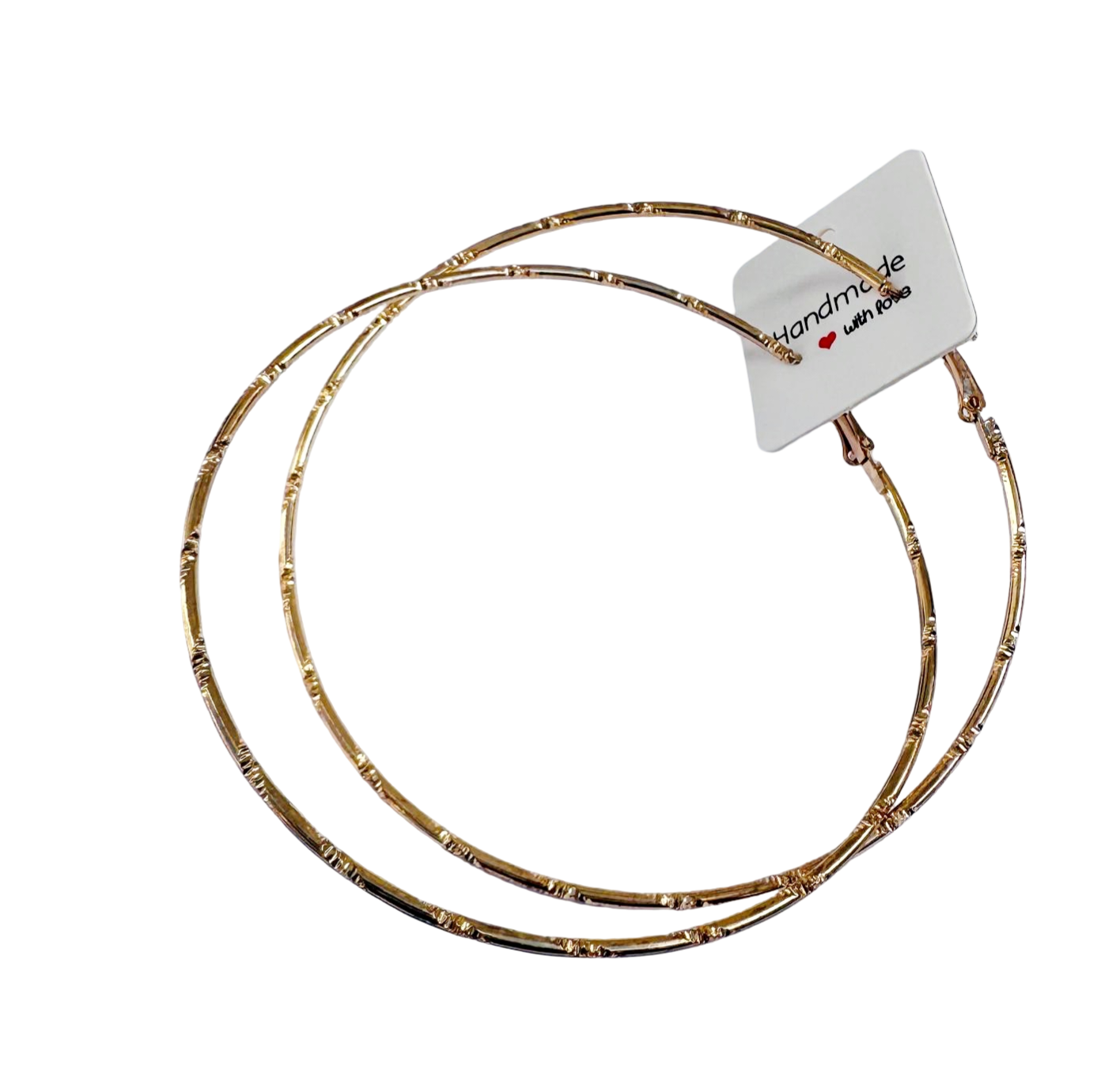 Elegant Oversized Gold Hoop Earrings 