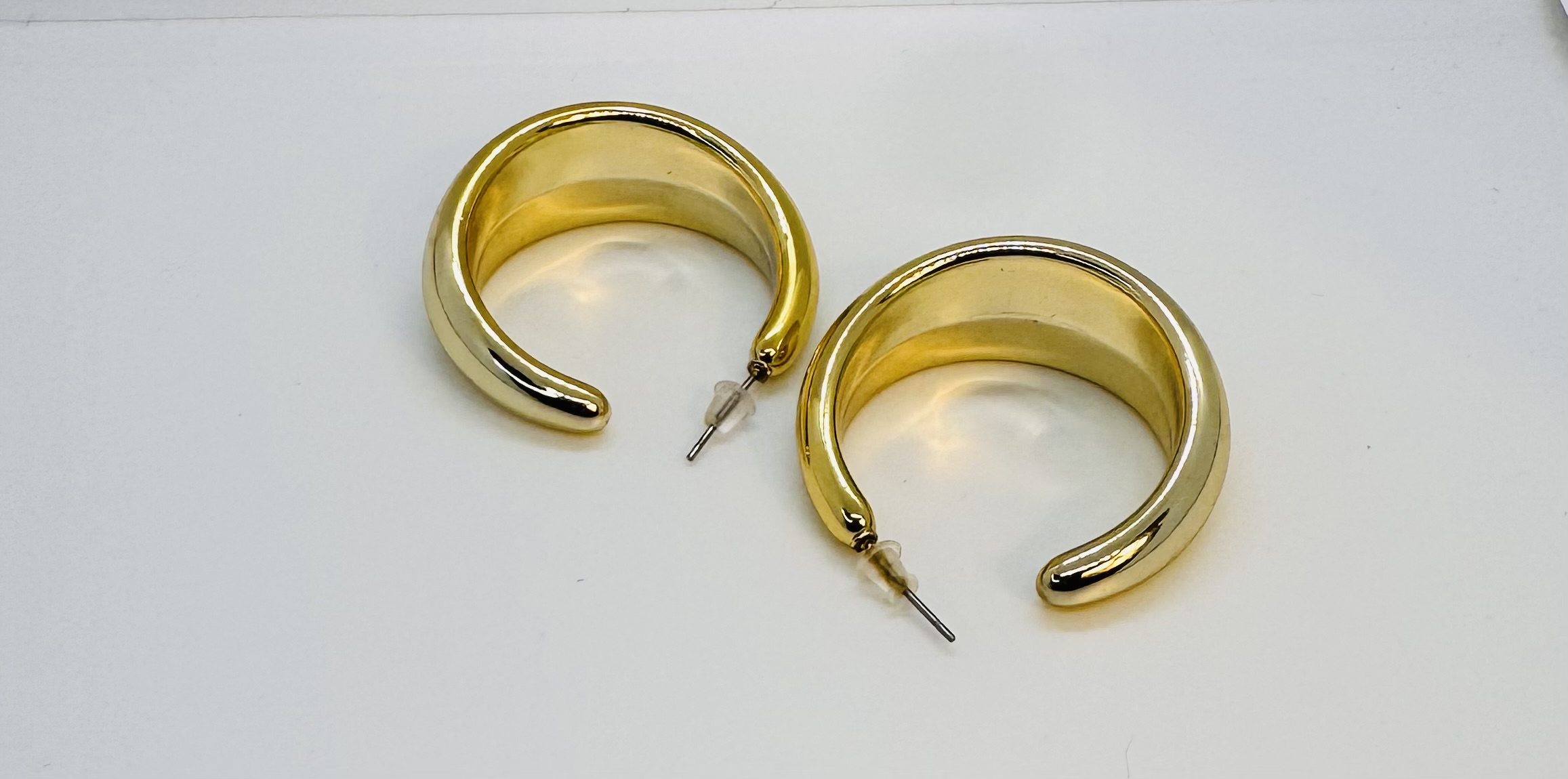  Gold Chunky Hoop Earrings