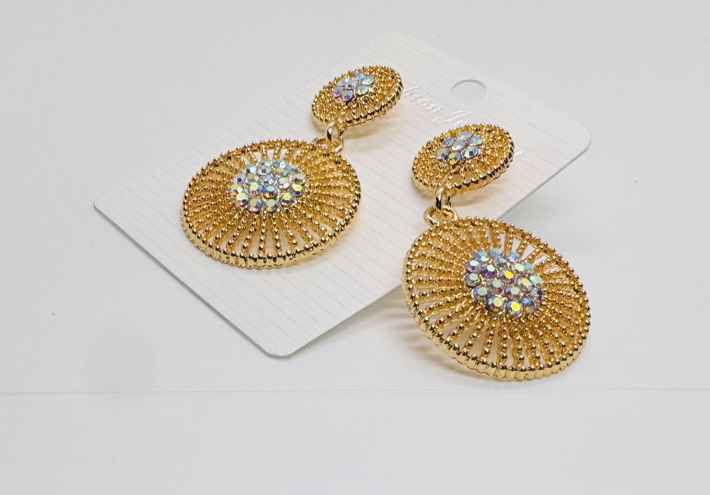 Gold Crystal Earrings 