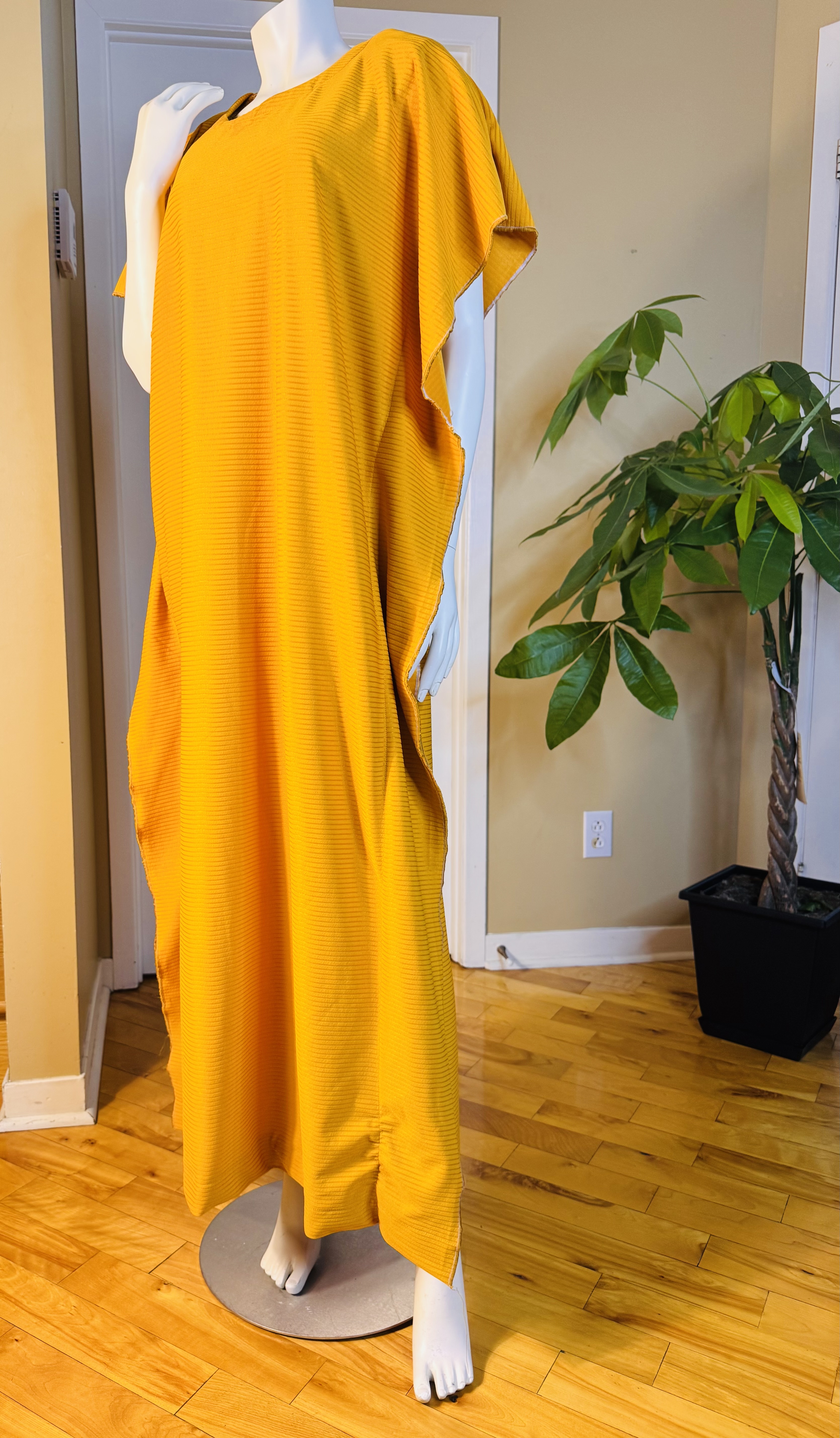 Mustard Elegance Kaftan Dress