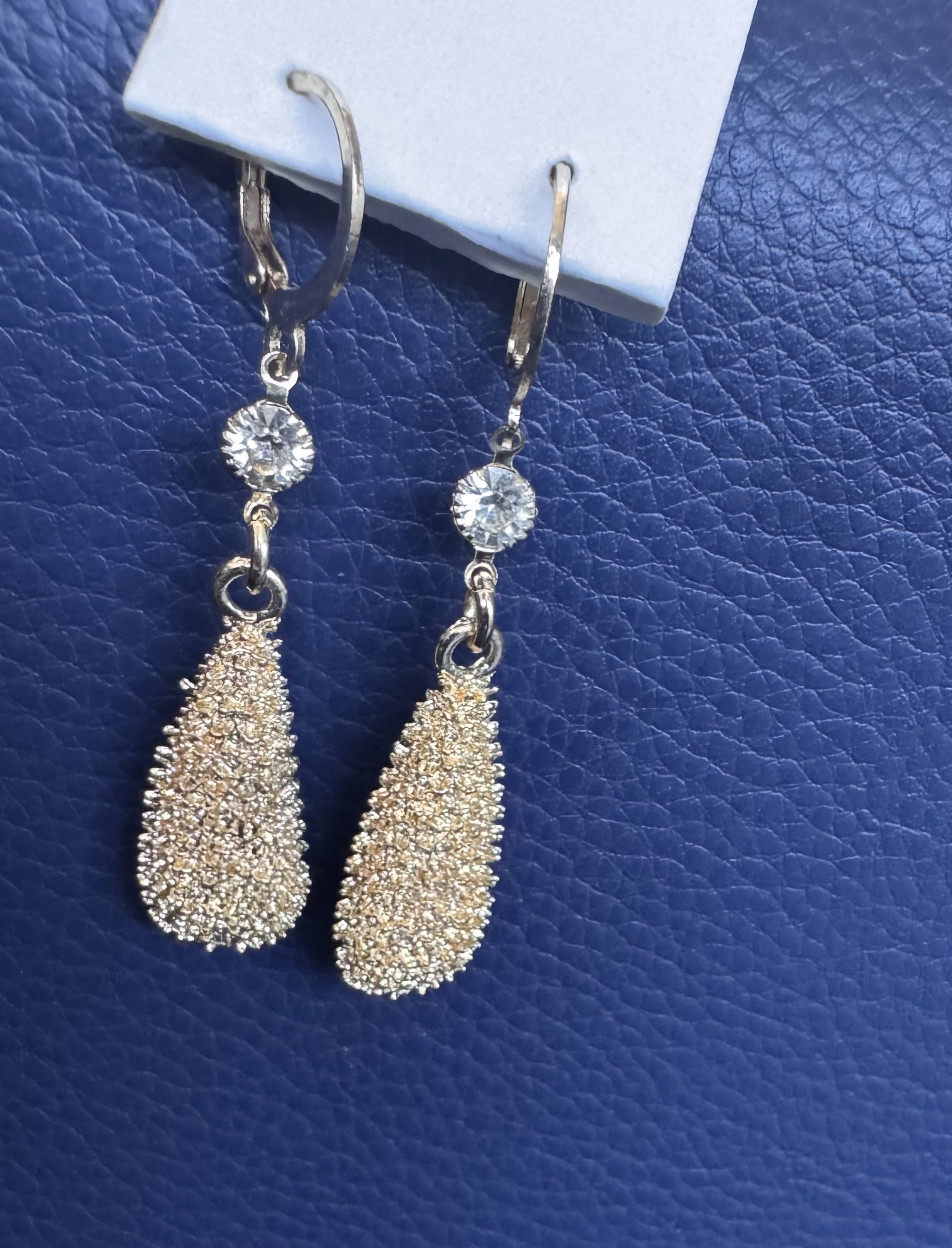 Gold-Tone Crystal Drop Earrings 